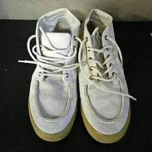 OLD NAVY MENS OFF WHITE HIGH TOP TENNIES.  SIZE 9